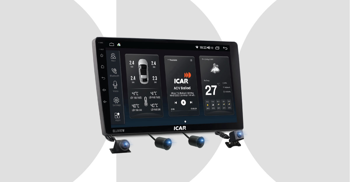 MÀN HÌNH ANDROID LIỀN CAM 360 ELLIVIEW SEP